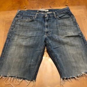 Denim jeans ripped bottoms